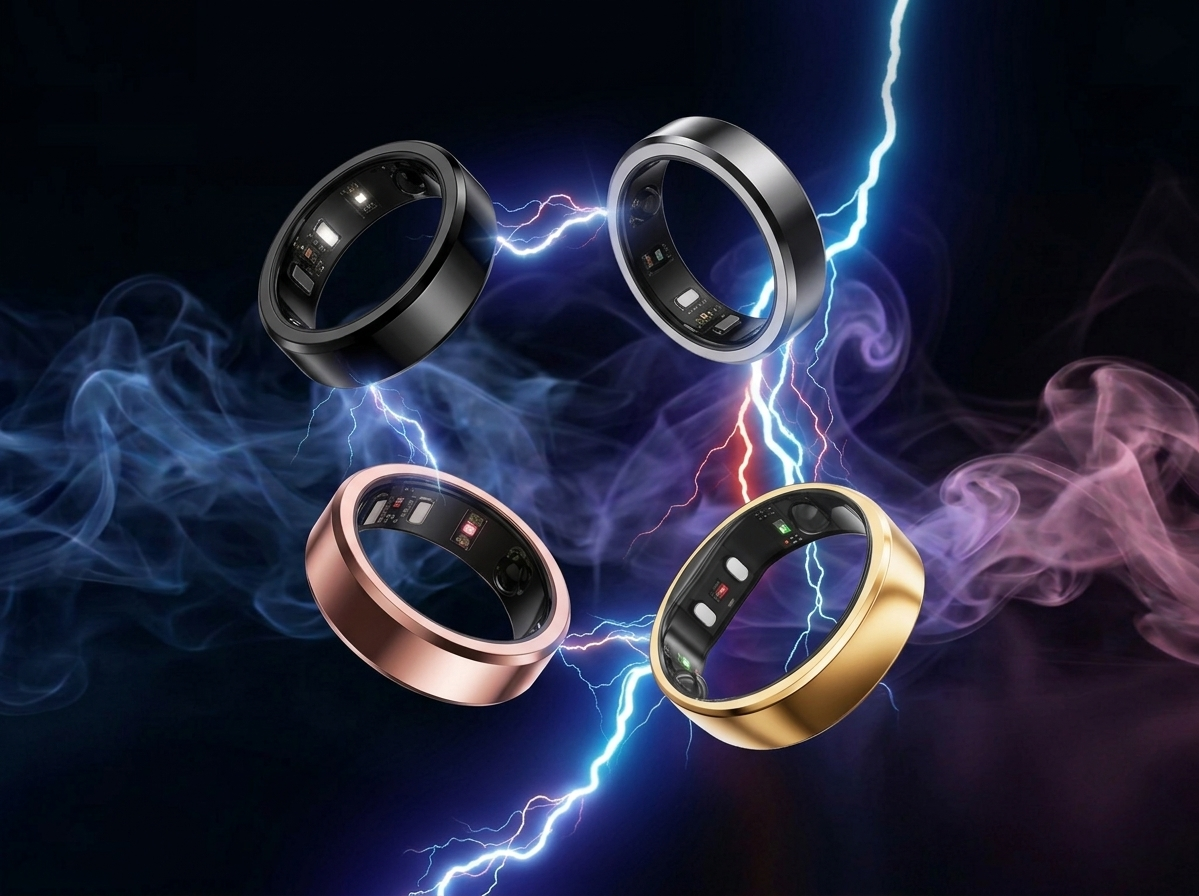 RingConn Gen 3 collection in black silver rose gold and gold finishes